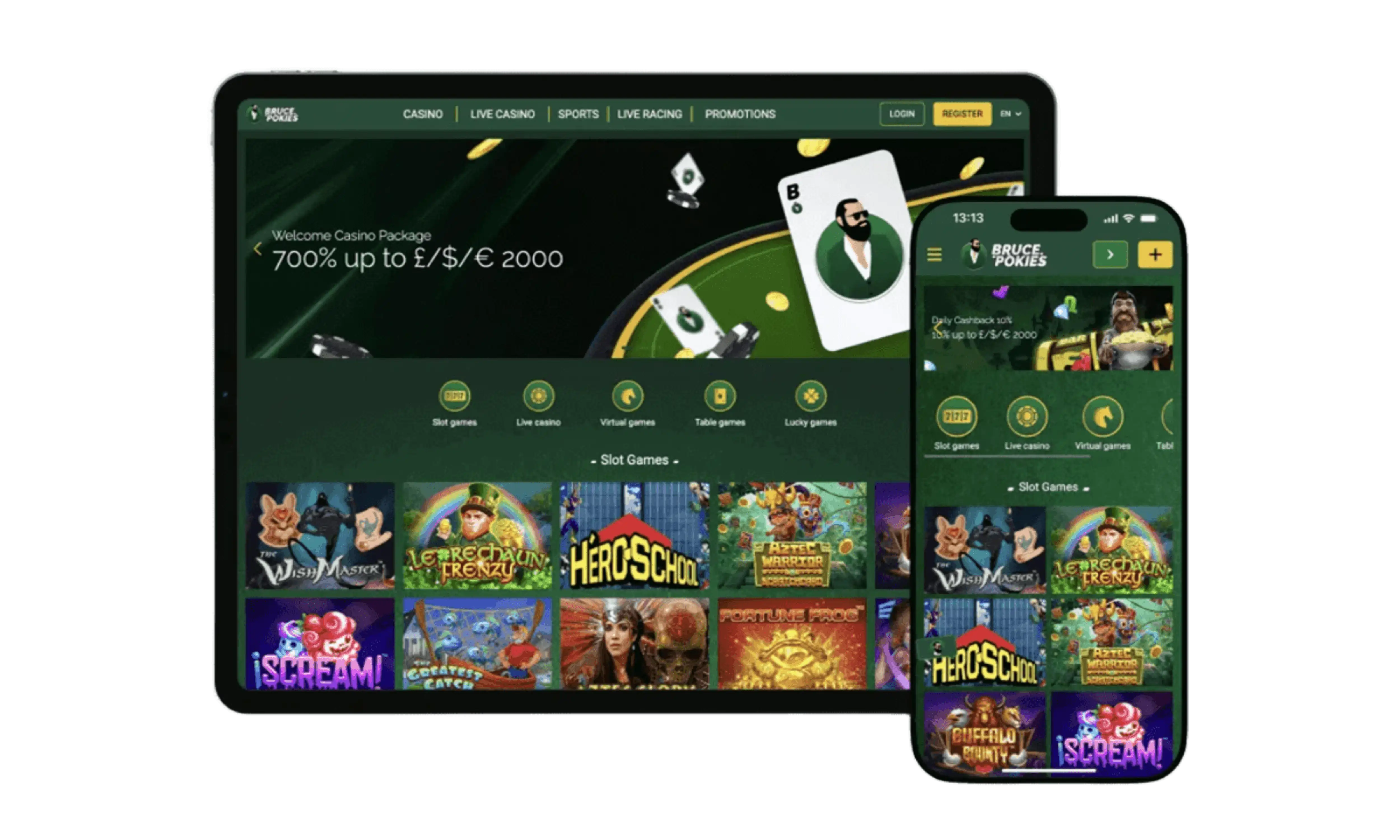 BrucePokies Casino App-schermafbeelding